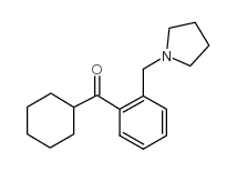 CYCLOHEXYL 2-(PYRROLIDINOMETHYL)PHENYL KETONE Structure