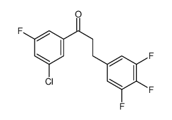 3'-CHLORO-5'-FLUORO-3-(3,4,5-TRIFLUOROPHENYL)PROPIOPHENONE Structure