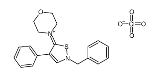 4-(2-benzyl-4-phenyl-1,2-thiazol-5-ylidene)morpholin-4-ium,perchlorate Structure