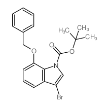 TERT-BUTYL 7-(BENZYLOXY)-3-BROMO-1H-INDOLE-1-CARBOXYLATE structure
