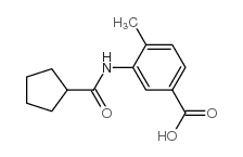 3-(cyclopentanecarbonylamino)-4-methylbenzoic acid Structure