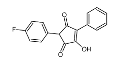 2-(4-fluorophenyl)-4-hydroxy-5-phenylcyclopent-4-ene-1,3-dione结构式