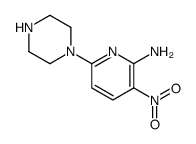 3-nitro-6-piperazin-1-ylpyridin-2-amine结构式