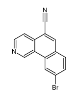 9-bromobenzo[h]isoquinoline-5-carbonitrile结构式