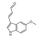 3-(5-methoxy-1H-indol-3-yl)prop-2-enal结构式