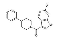 (6-chloro-1H-indol-3-yl)-(4-pyridin-4-ylpiperidin-1-yl)methanone结构式