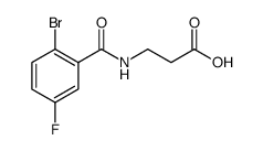 β-Alanine, N-(2-bromo-5-fluorobenzoyl) Structure