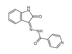 N'-[(Z)-2-oxo-1,2-dihydro-3H-indol-3-ylidene]pyridine-4-carbohydrazide结构式