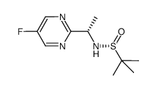 N-[(1S)-1-(5-fluoropyrimidin-2-yl)ethyl]-(2R)-methylpropane-2-sulfinamide结构式