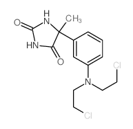 2,4-Imidazolidinedione, 5-[3-[bis(2-chloroethyl)amino]phenyl]-5-methyl- structure