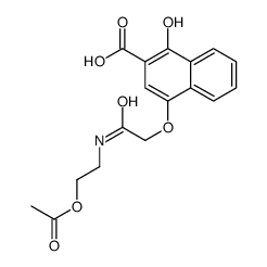 4-[2-(2-acetyloxyethylamino)-2-oxoethoxy]-1-hydroxynaphthalene-2-carboxylic acid Structure