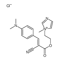 1-[2-[[2-cyano-3-[4-(dimethylamino)phenyl]-1-oxoallyl]oxy]ethyl]-1-methyl-1Himidazolium chloride Structure