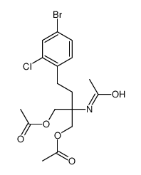 [2-acetamido-2-(acetyloxymethyl)-4-(4-bromo-2-chlorophenyl)butyl] acetate Structure