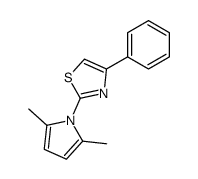 4-phenyl-2-(2,5-dimethyl-1H-pyrrol-1-yl)thiazole Structure