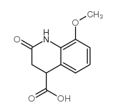 8-methoxy-2-oxo-3,4-dihydro-1H-quinoline-4-carboxylic acid结构式