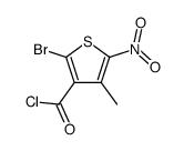2-bromo-4-methyl-5-nitrothiophene-3-carbonyl chloride结构式
