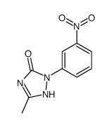 5-methyl-2-(3-nitrophenyl)-1H-1,2,4-triazol-3-one结构式