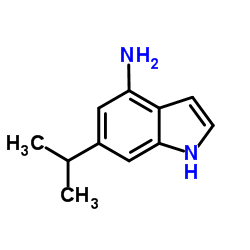 4-氨基-6-异丙基吲哚结构式