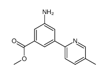 3-amino-5-(5-methylpyridin-2-yl)benzoic acid methyl ester结构式