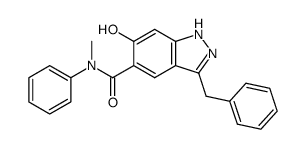 5-(N-phenyl-N-methylaminocarbonyl)-3-benzyl-6-hydroxy-1H-indazole Structure