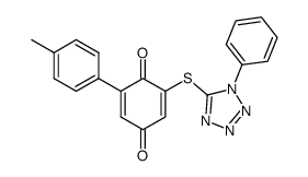 4'-methyl-3-(1-phenyl-1H-tetrazol-5-ylsulfanyl)-biphenyl-2,5-dione结构式