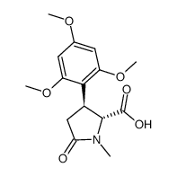 (-)-trans-1-methyl-5-oxo-3-(2,4,6-trimethoxyphenyl)pyrrolidine-2-carboxylic acid Structure