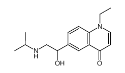 1-ethyl-6-(1-hydroxy-2-isopropylamino-ethyl)-1H-quinolin-4-one结构式