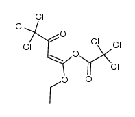 trichloro-acetic acid-(1-ethoxy-4,4,4-trichloro-3-oxo-but-1-enyl ester)结构式
