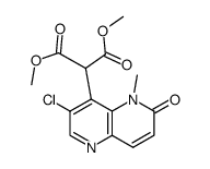 dimethyl (3-chloro-5-methyl-6-oxo-5,6-dihydro-1,5-naphthyridin-4-yl)propanedioate结构式