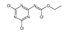 (4,6-dichloro-[1,3,5]triazin-2-yl)-carbonochloridimidic acid ethyl ester Structure