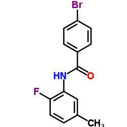 4-Bromo-N-(2-fluoro-5-methylphenyl)benzamide Structure