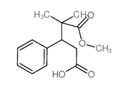 5-methoxy-4,4-dimethyl-5-oxo-3-phenylpentanoic acid (en)Glutaric acid, 2,2-dimethyl-3-phenyl-, 1-methyl ester (en) Structure