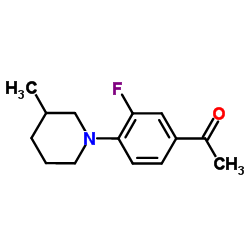 1-[3-Fluoro-4-(3-methyl-1-piperidinyl)phenyl]ethanone图片