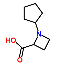 1-Cyclopentyl-2-azetidinecarboxylic acid Structure