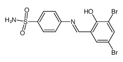 N-(3,5-dibromo-2-hydroxy-benzylidene)-sulfanilic acid amide结构式
