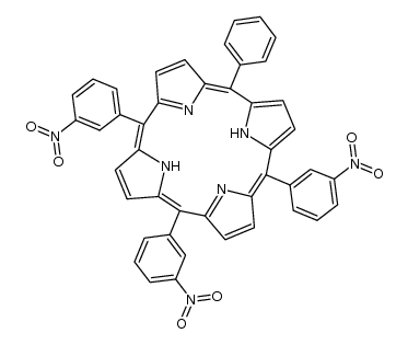 5,10,15-tris(3-nitrophenyl)-20-phenylporphyrin Structure