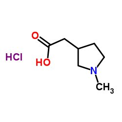 2-(1-Methylpyrrolidin-3-yl)acetic acid hydrochloride结构式