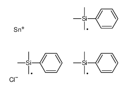 [chloro-bis[[dimethyl(phenyl)silyl]methyl]stannyl]methyl-dimethyl-phenylsilane结构式
