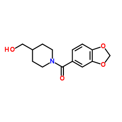 Benzo[1,3]dioxol-5-yl-(4-hydroxyMethyl-piperidin-1-yl)-Methanone结构式