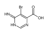 6-Amino-5-bromo-4-pyrimidinecarboxylic acid Structure