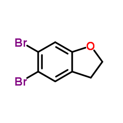 5,6-Dibromo-2,3-dihydro-1-benzofuran Structure