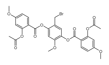 2,5-bis(2-acetoxy-4-methoxybenzoyloxy)-4-methoxybenzyl bromide Structure