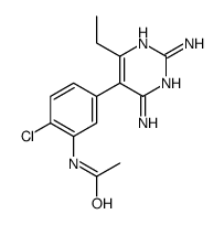 N-[2-chloro-5-(2,4-diamino-6-ethylpyrimidin-5-yl)phenyl]acetamide Structure
