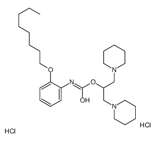 1,3-di(piperidin-1-yl)propan-2-yl N-(2-octoxyphenyl)carbamate,dihydrochloride结构式