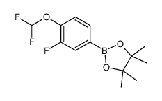 2-(4-Difluoromethoxy-3-fluorophenyl)-4,4,5,5-tetramethyl-[1,3,2]dioxaborolane Structure