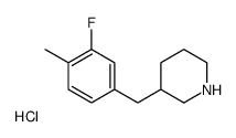 3-(3-FLUORO-4-METHYL-BENZYL)-PIPERIDINE HYDROCHLORIDE Structure