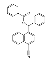 (4-cyanoisoquinolin-1-yl)(phenyl)methyl benzoate结构式