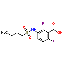 3-[(Butylsulfonyl)amino]-2,6-difluorobenzoic acid Structure