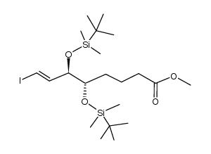 (5S,6R,E)-methyl 5,6-bis(tert-butyldimethylsilyloxy)-8-iodooct-7-enoate结构式