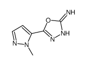 5-(2-methylpyrazol-3-yl)-1,3,4-oxadiazol-2-amine Structure